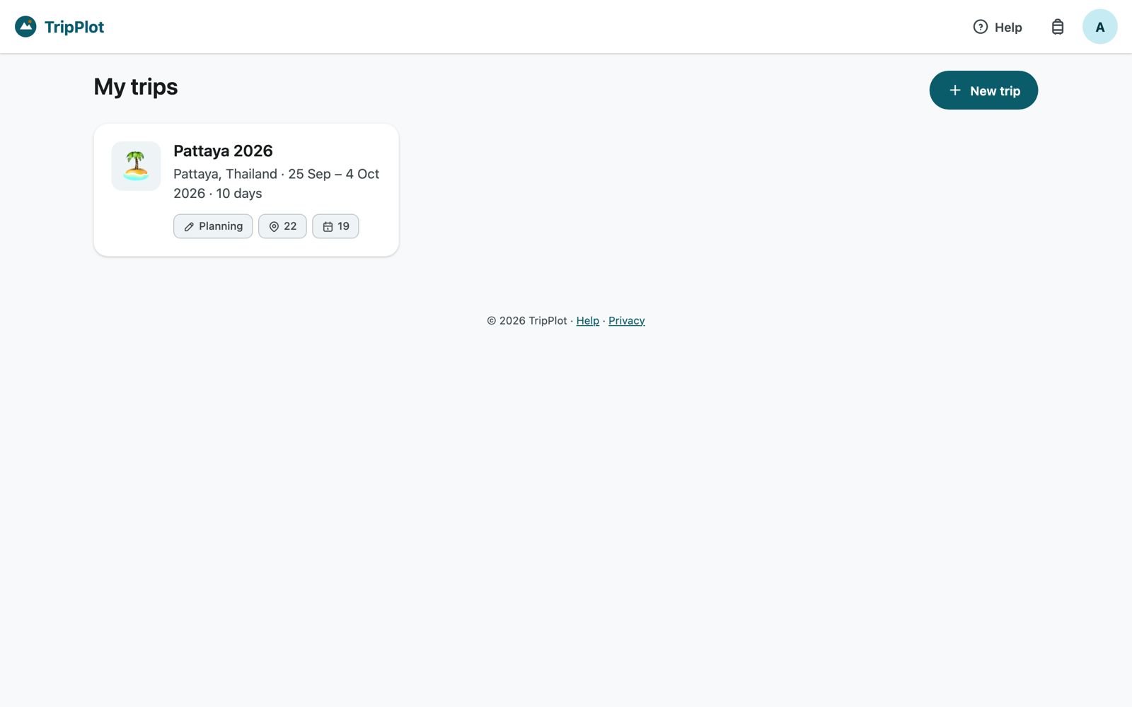 My trips with one trip card for Pattaya 2026